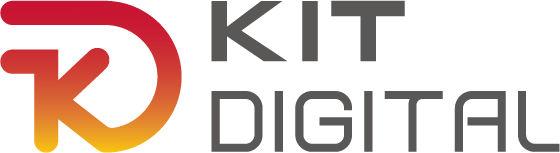 Logo de Kit Digital, un programa que impulsa la transformación digital de empresas en España, destacando la innovación y el desarrollo tecnológico.